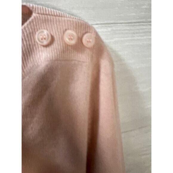 NEW Draper's & Damons Boatneck Button Shoulder Sweater LP - Picture 3 of 5